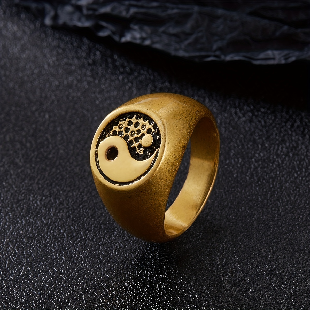 Men's Tai Chi Yin Yang Ring Alloy Hip Hop Style